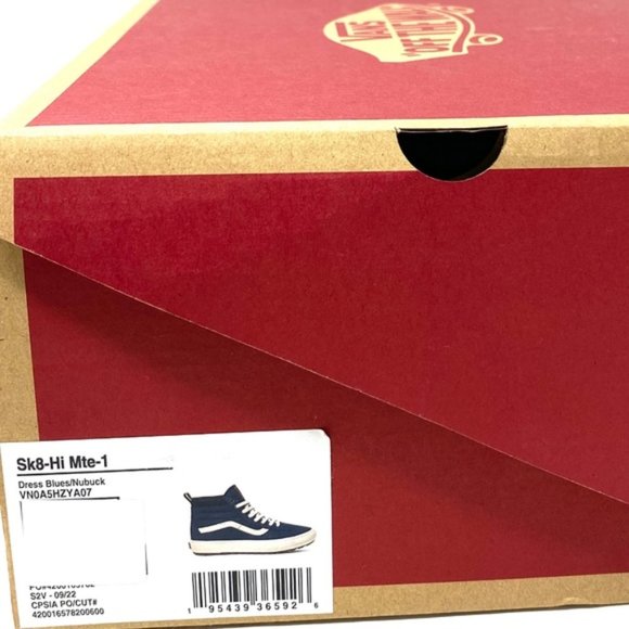 VANS SK8-Hi MTE-1 Shoes High Top Nubuck Blue Men’s Size Sneakers VN0A5HZYA07 - Picture 10 of 10